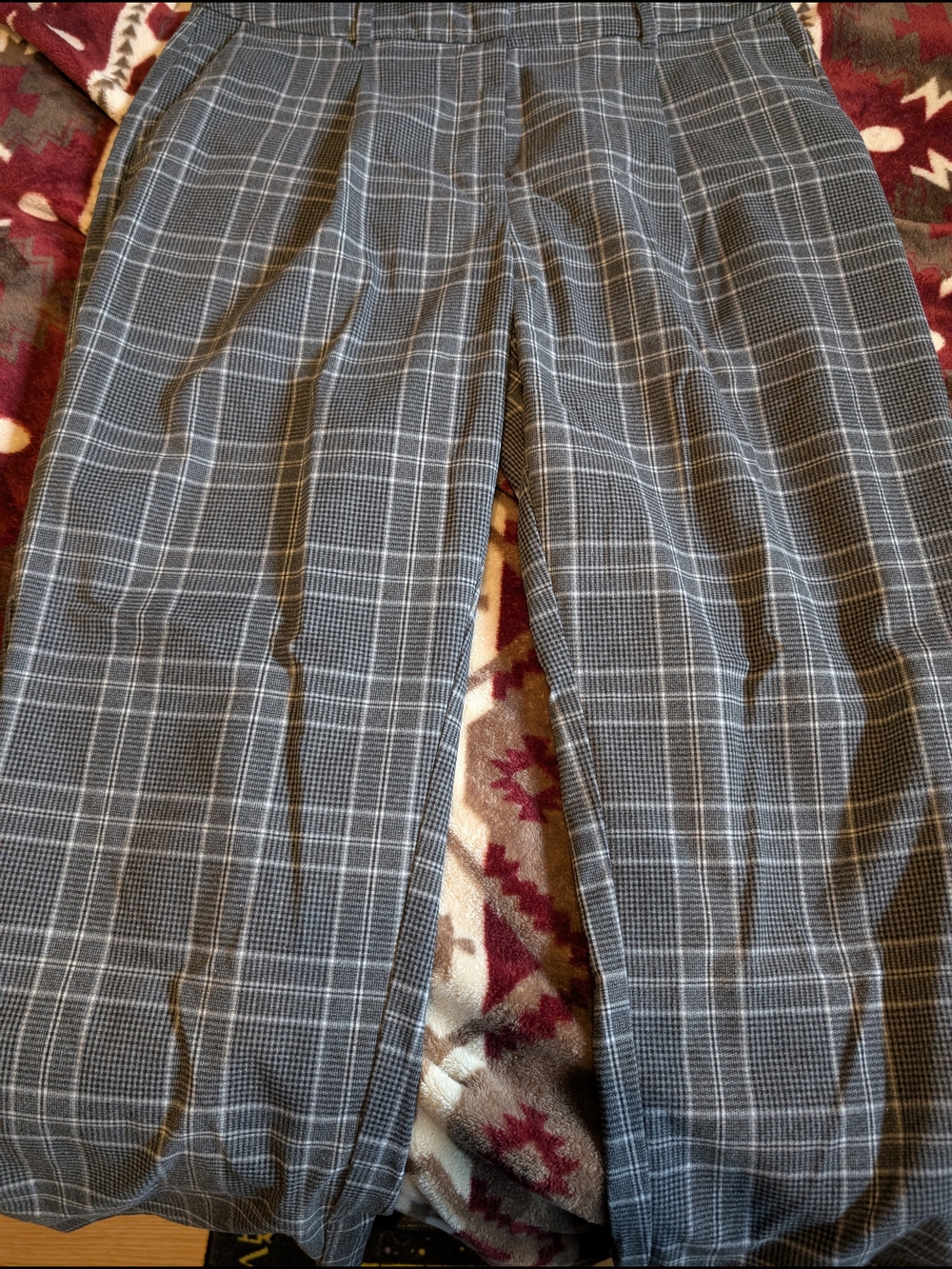Old Navy Gray Plaid Taylor Straight Trousers